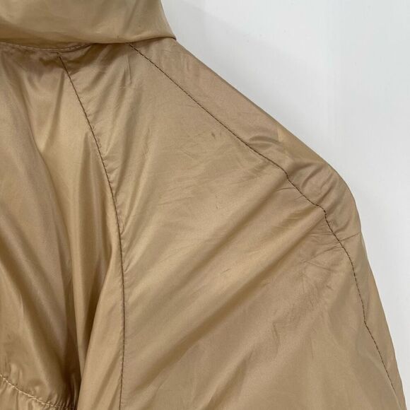 CH Carolina Herrera Windbreaker Ruffle Lightweight Zip Up Jacket Tan Women Small - Picture 5 of 9